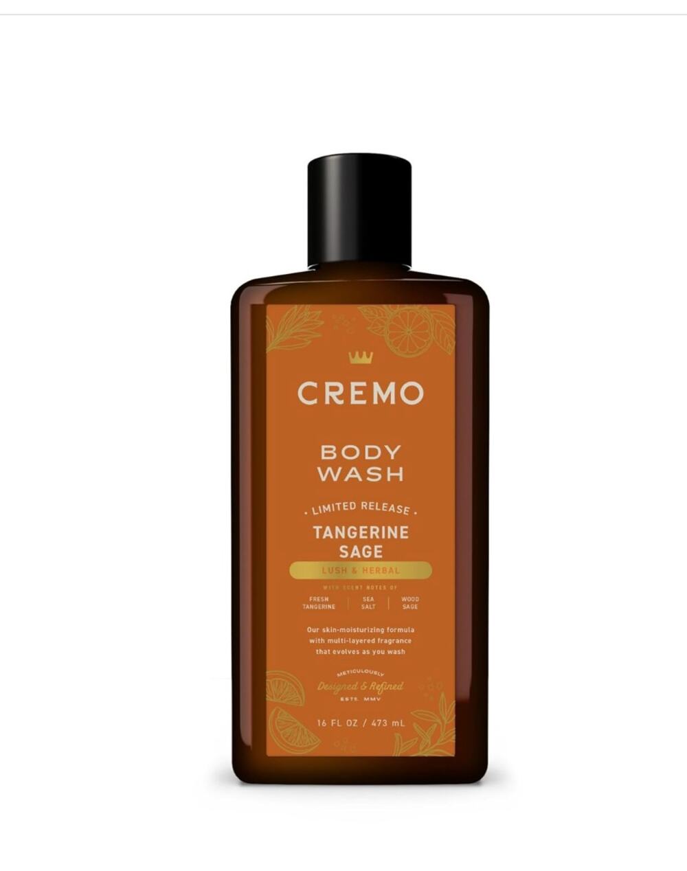CREMO | TANGERINE + SAGE LIMITED RELEASE | BODY WASH | 16 OZ